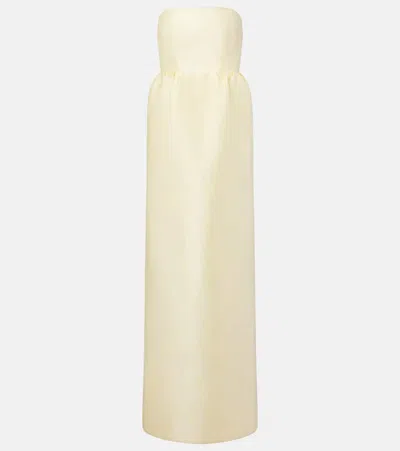 PRADA STRAPLESS SILK SATIN GOWN