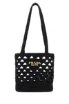 Prada Straw Handbag In Neroc