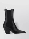 PRADA STREAMLINED LEATHER ANKLE BOOTS WITH POINTED TOE