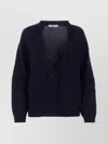Prada Women's Dark Wool Blend Sweater In Blue