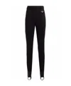 Prada Stretch Flannel Pants In Black