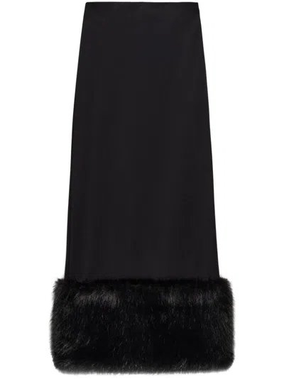 Prada Stretch Jersey Skirt In Black