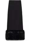 Prada Stretch Jersey Skirt In Black
