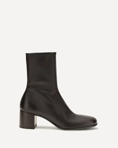Prada Stretch Nappa Leather Ankle Boots In Brown