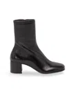Prada Stretch Nappa Leather Booties In Black