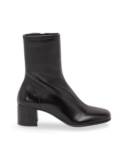 Prada Stretch Nappa Leather Booties In Black