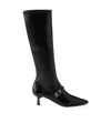 Prada Stretch Nappa Leather Boots In Black