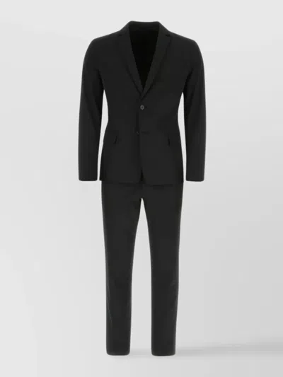 PRADA STRETCH POLYESTER SUIT NOTCH LAPELS