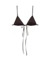 Prada Bh Aus Stretch-popeline In Brown