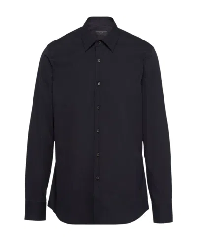 PRADA PRADA LONG-SLEEVED POPLIN SHIRT