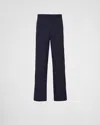 Prada Men's Stretch Poplin Pants In Blue