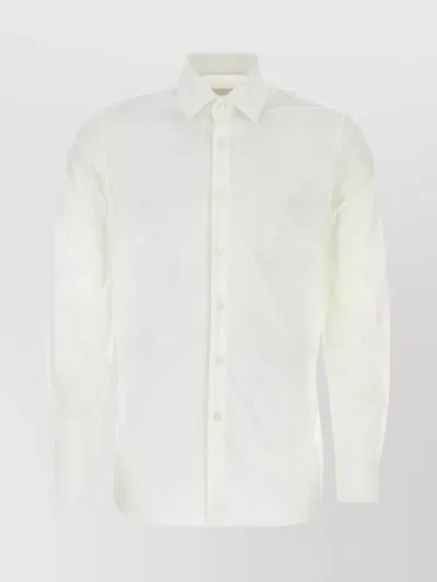 PRADA STRETCH POPLIN SHIRT WITH CUFF SLEEVES