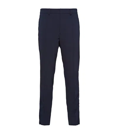 PRADA STRETCH SLIM PLEATED TROUSERS