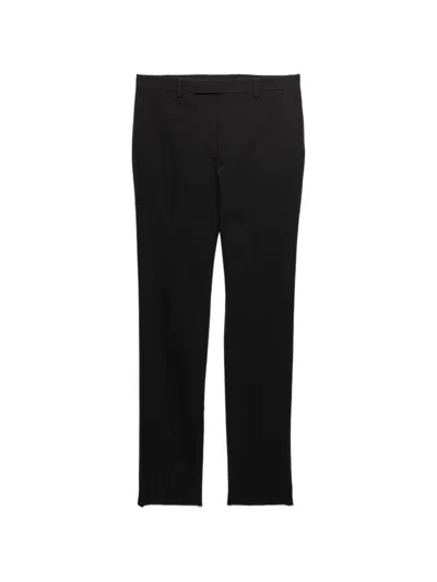Prada Stretch Tailored Trousers In Black