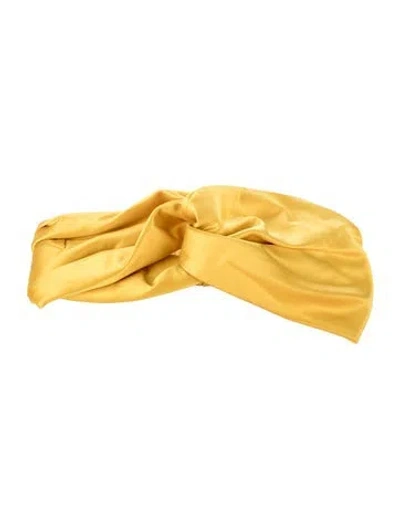Pre-owned Prada Stretchy Pleated Headband In Yellow