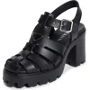 Prada Stride Flow Cage Platform Sandal In Black