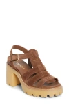 Prada Stride Platform Sandal In Brown