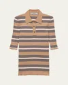 Prada Cotton-blend Polo Sweater