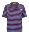 Prada Stripe T-shirt In Blue