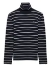 Prada Stripe Wool Sweater In Black