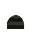 Prada Green Black Striped Beanie Hat