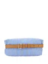Prada Striped Belt Bag In Blue