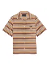 Prada Camicia In Misto Cotone Ricamato Uomo In Multi