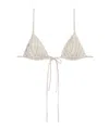 Prada Striped Bra In Neutral