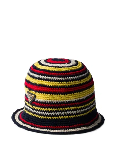 Prada Striped Bucket Hat