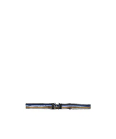 Prada Striped Buckle Belt In Multi