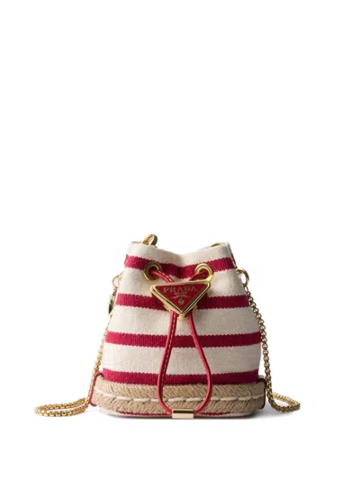 Prada Striped Canvas Mini Bag