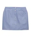 Prada Striped Chambray Miniskirt In Blue