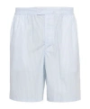 Prada Striped Cotton Deck Shorts In White