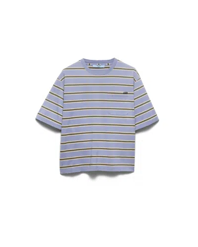 Prada Gestreiftes T-shirt Aus Baumwoll-jersey In Multi