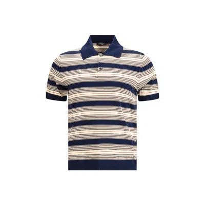 PRADA STRIPED COTTON POLO