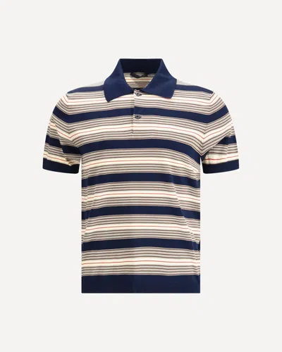 PRADA STRIPED COTTON POLO