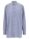 Prada Striped Shirt Shirt And Blouse Multicolor In Blue