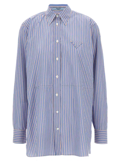 PRADA PRADA STRIPED COTTON POPLIN SHIRT