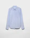 Prada Striped Cotton Shirt Featuring Button-down Collar