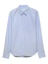 Prada Striped Cotton Shirt Featuring Button-down Collar