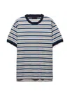 Prada Embroidered Cotton T-shirt In Gray