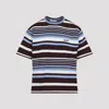 Prada Striped Crew-neck Cotton Sweater In Multi