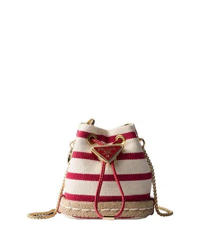 Prada Striped Fabric Mini-pouch