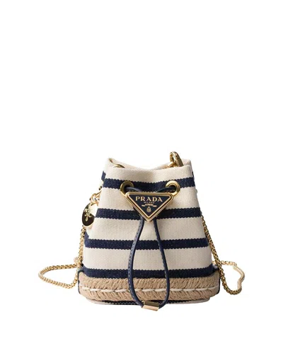 Prada Striped Fabric Mini-pouch
