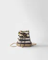 Prada Striped Fabric Mini-pouch