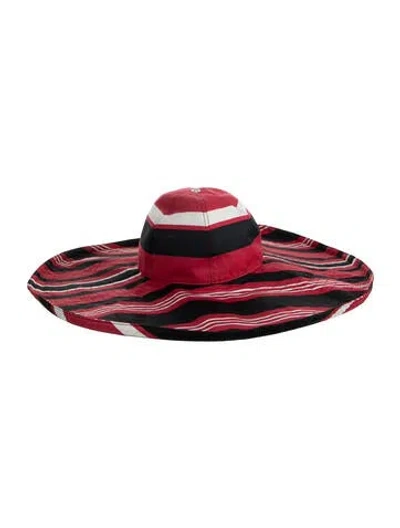 Pre-owned Prada Striped Hat In Red