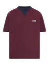 Prada Oversized Striped Jersey T-shirt In Burgundy