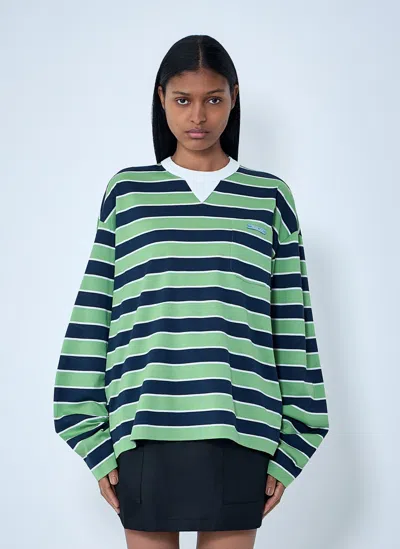 PRADA STRIPED LONG SLEEVE TOP