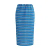 Prada Striped Midi Skirt