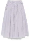 Prada Striped Midi Skirt In White